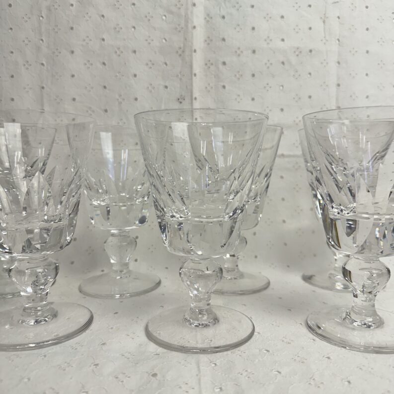 7 verres en cristal Saint-Louis modèle Jersey