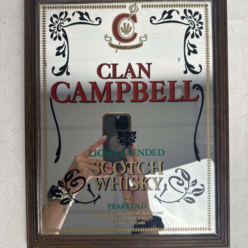 Miroir publicitaire Clan Campbell Scotch Whisky