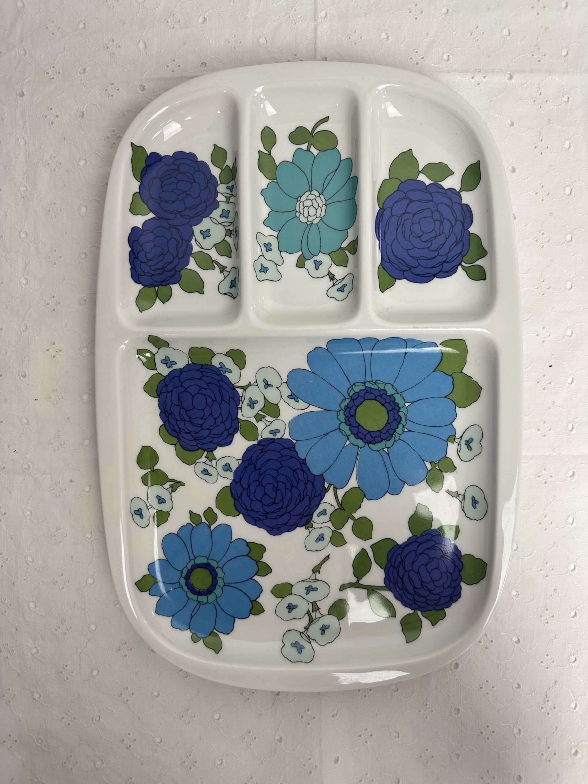 Assiette à compartiments vintage Pillivuyt Interlaken