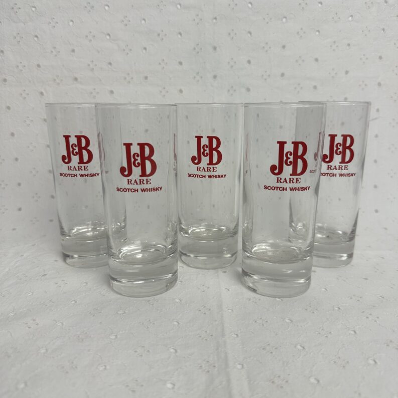 Lot de 5 verres J&B Rare Scotch Whisky