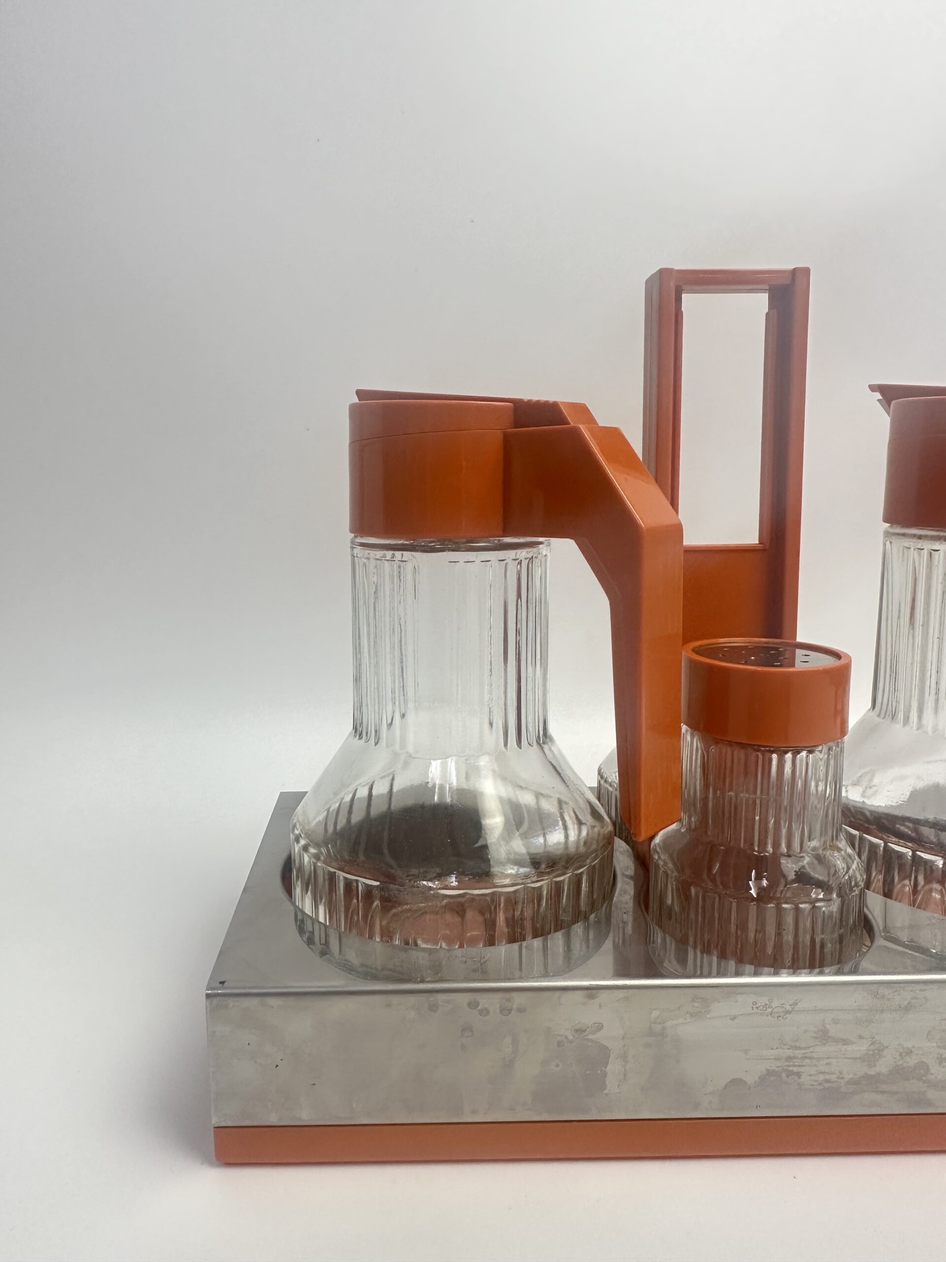 Serviteur à condiments vintage Valira années 70 orange – Image 3