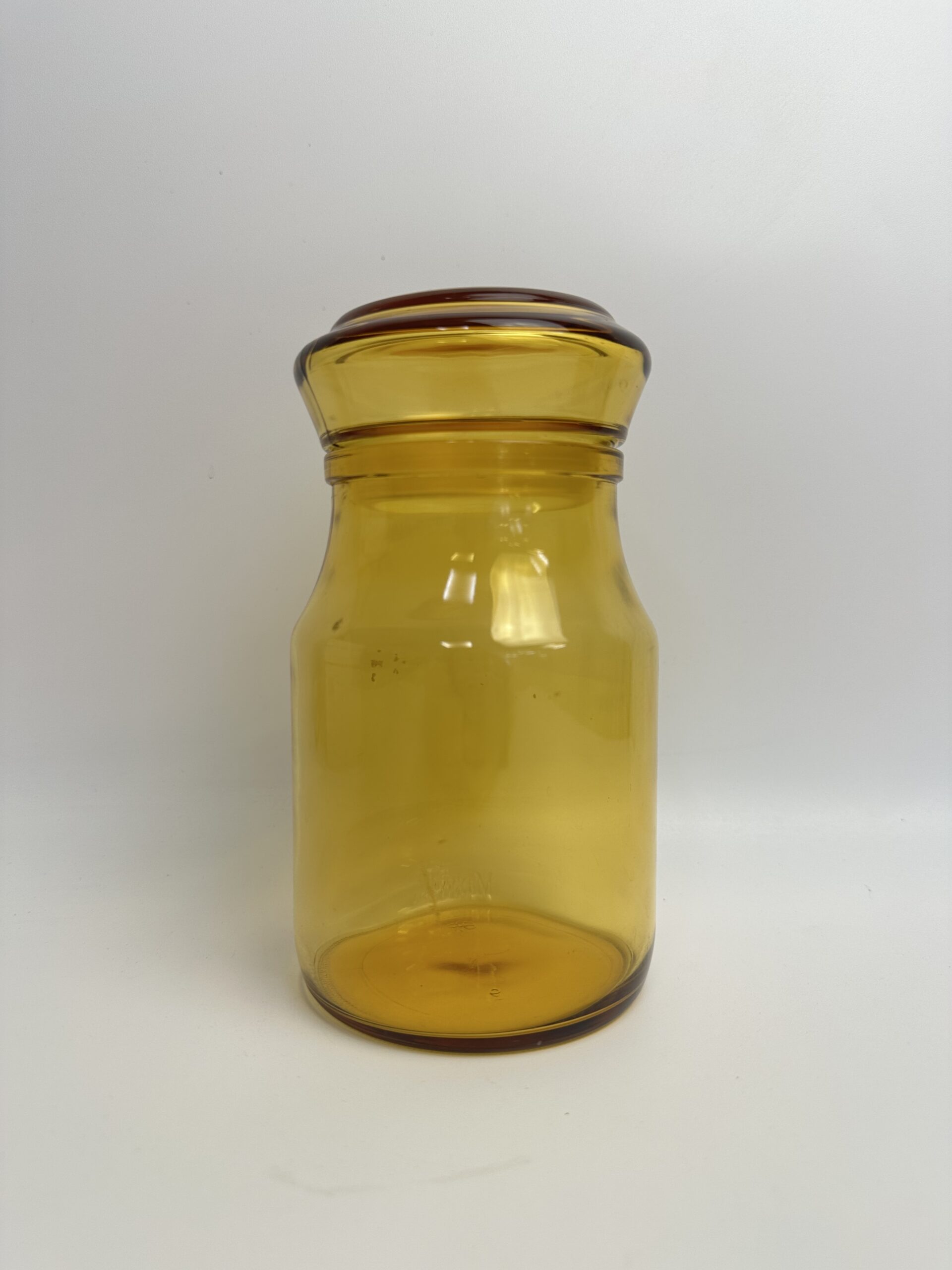 Bocal vintage Maxwell en verre ambré – Image 3