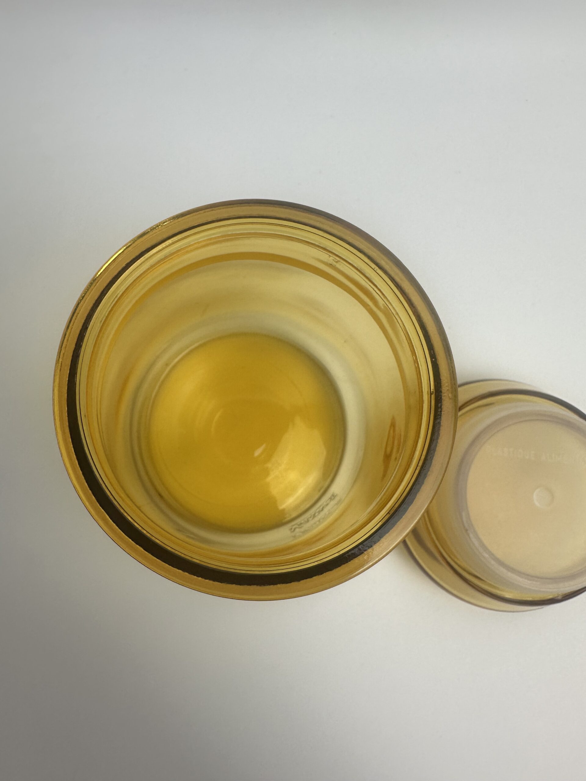 Bocal vintage Maxwell en verre ambré – Image 6