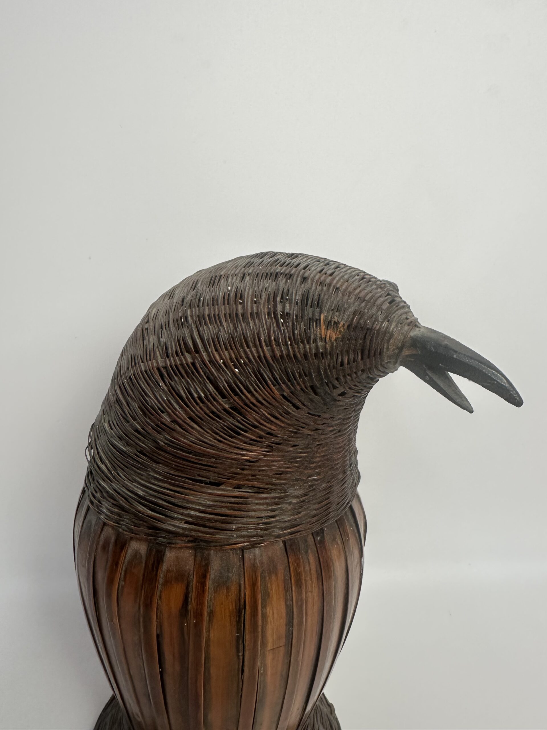 Ancien porte-bouteille vintage osier – Image 6