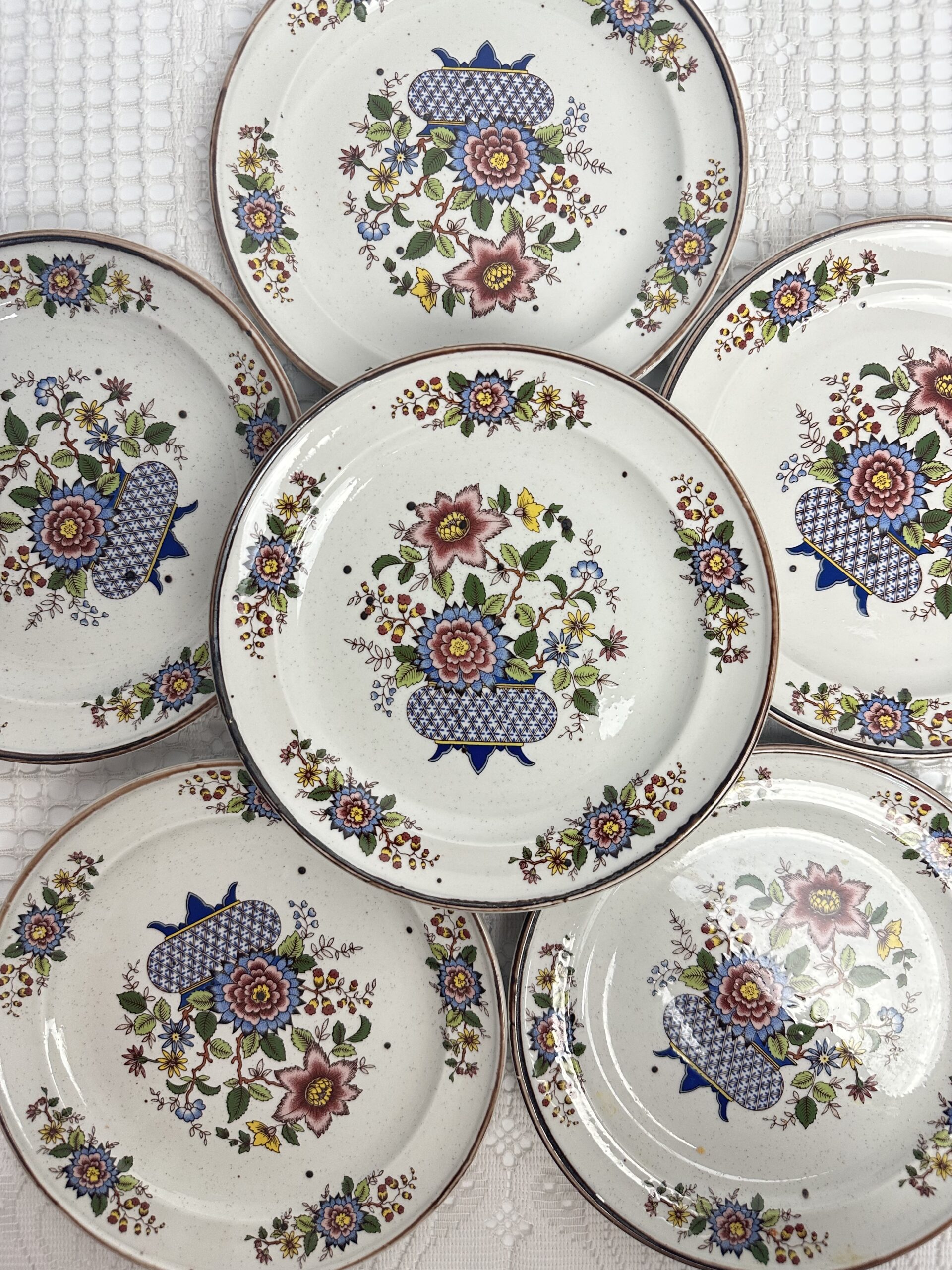 6 assiettes à dessert Eclat Digoin Sarreguemines