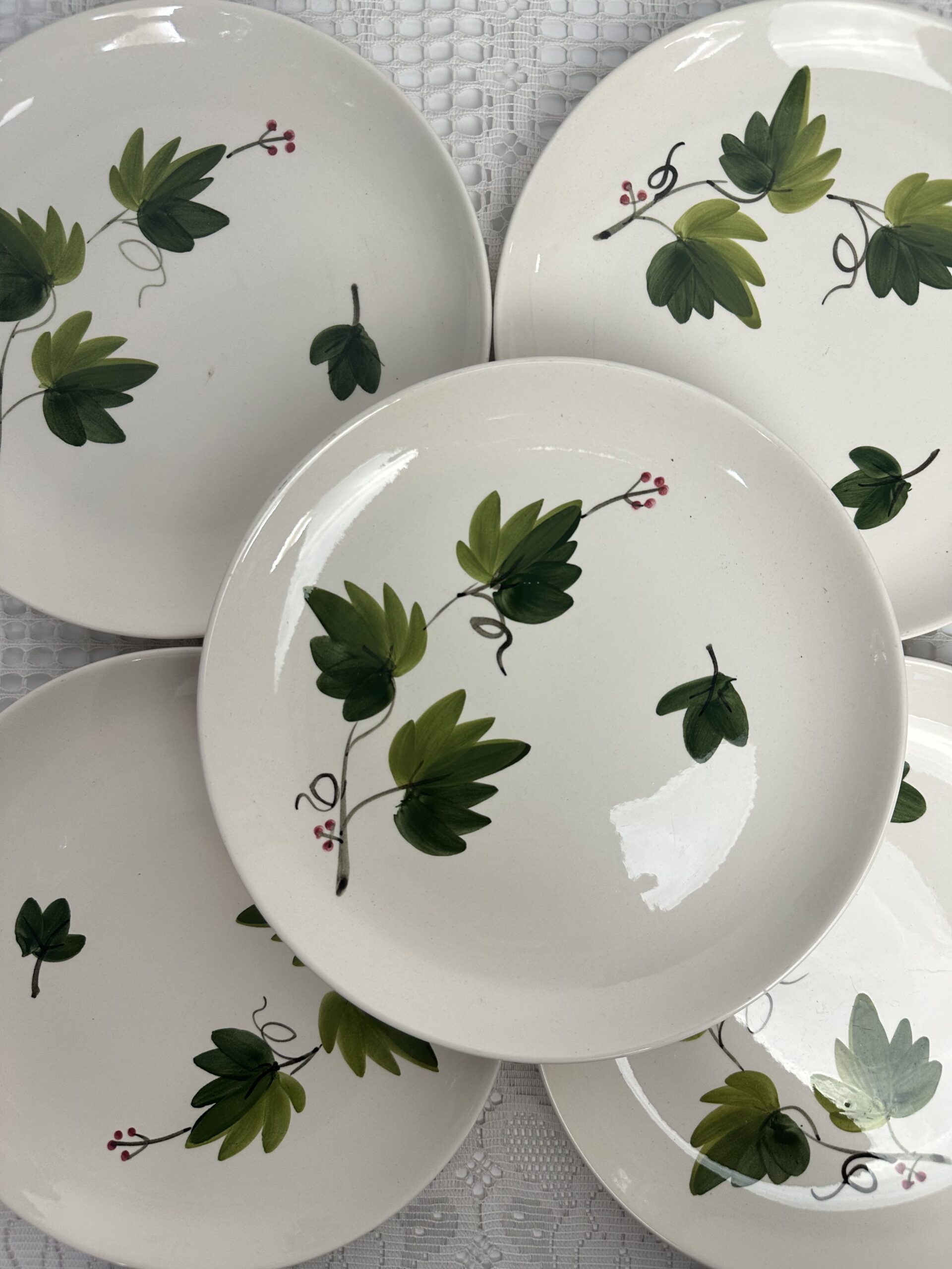 5 assiettes à dessert Villeroy et Boch Saar Lierre