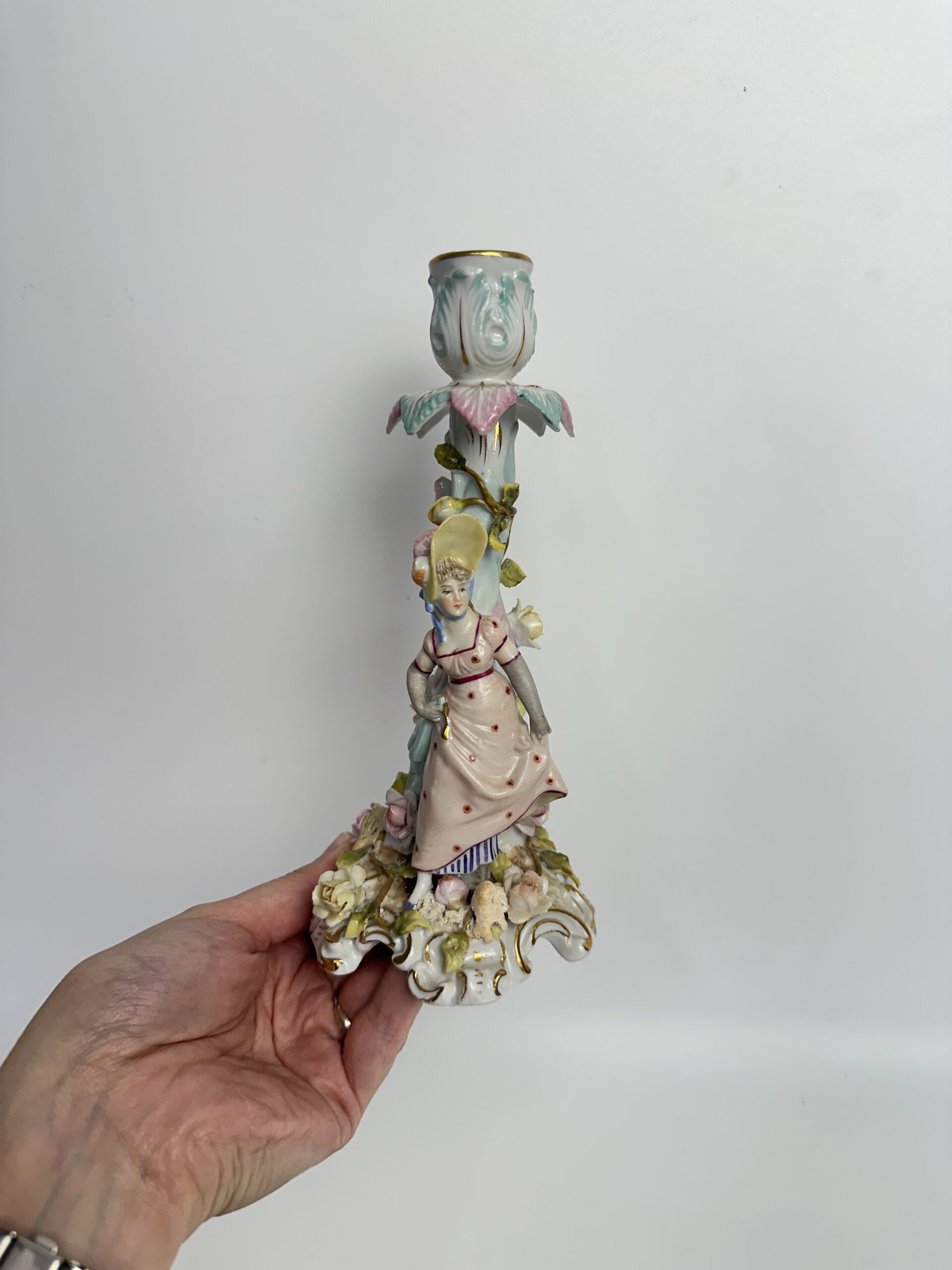 Ancien bougeoir en porcelaine Germany – Image 11