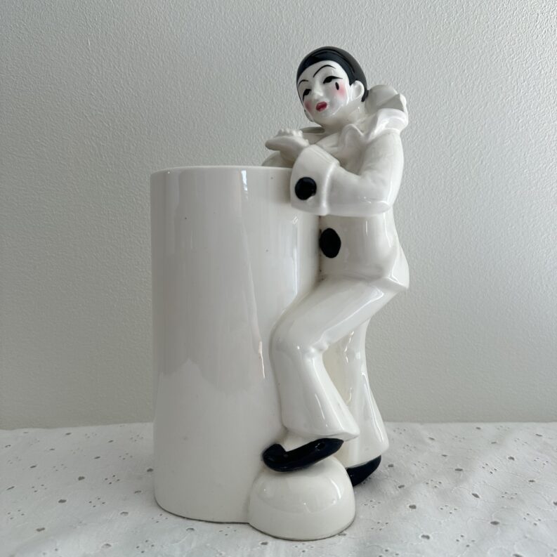 Vase ou pot à crayons Pierrot vintage