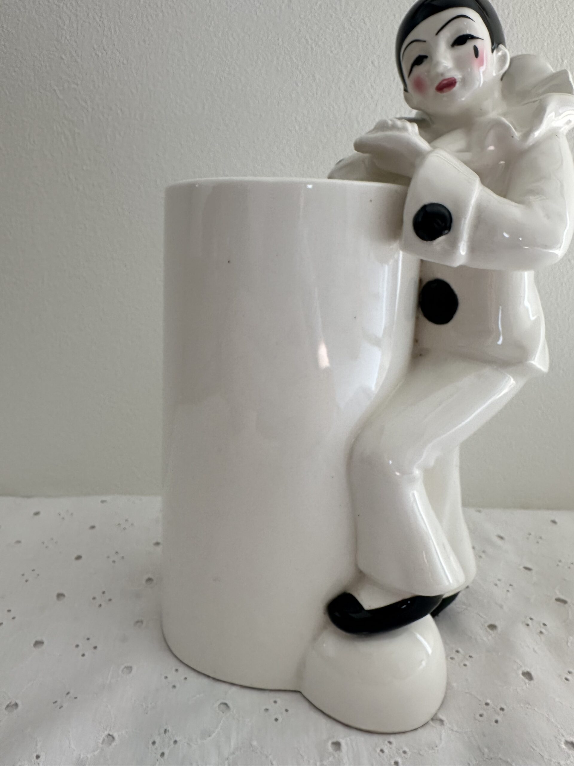 Vase ou pot à crayons Pierrot vintage – Image 3