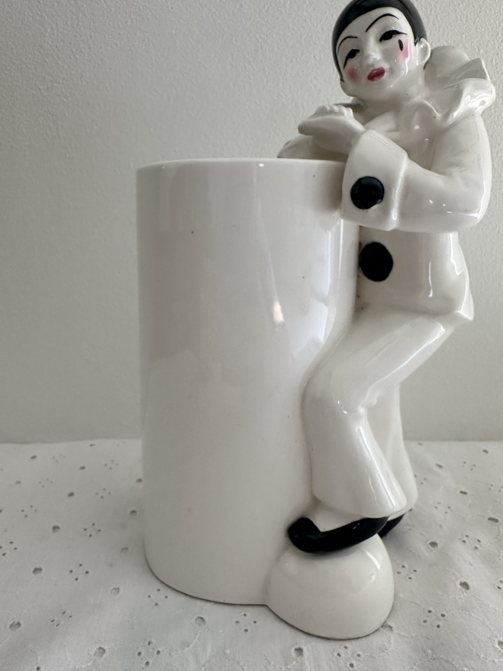 Vase ou pot à crayons Pierrot vintage – Image 4