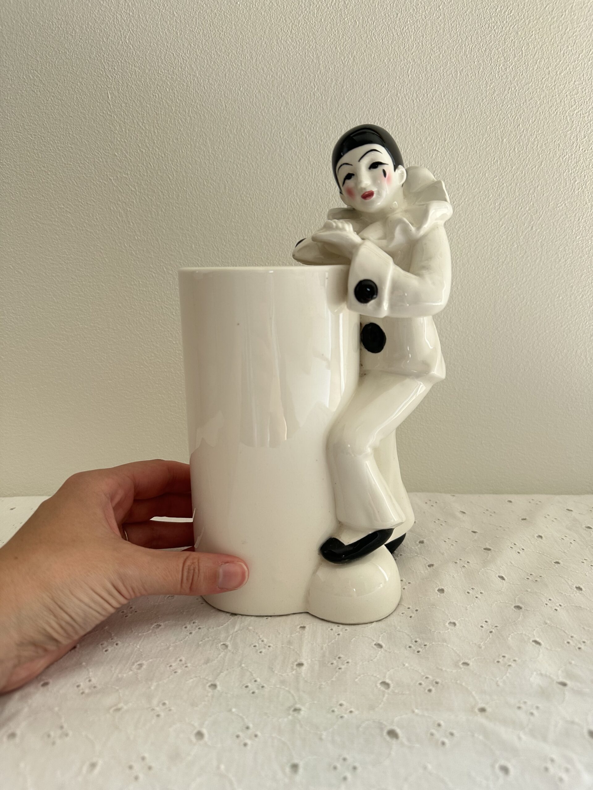 Vase ou pot à crayons Pierrot vintage – Image 7