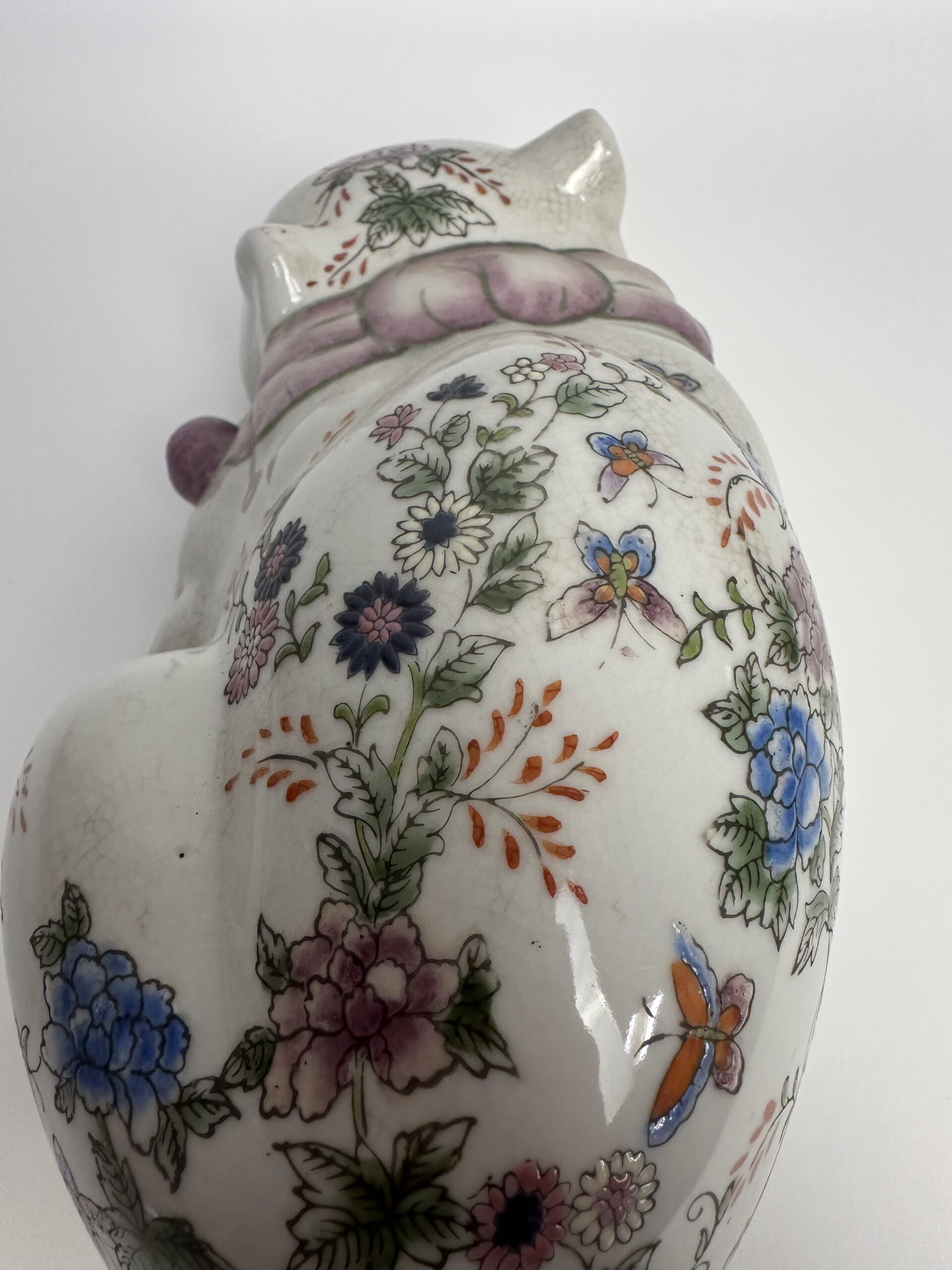 Figurine chinoise en céramique chat peint à la main – Image 3