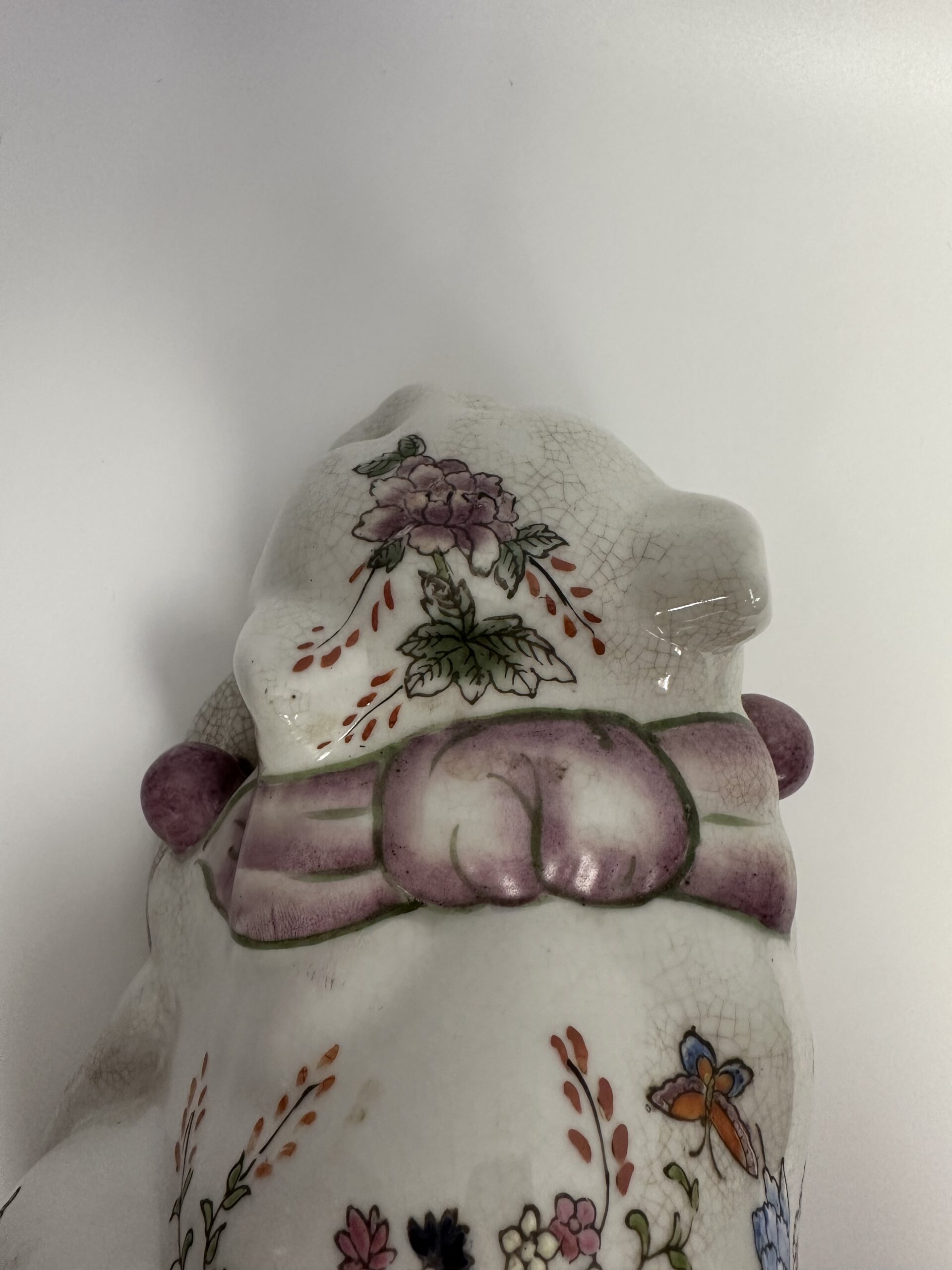 Figurine chinoise en céramique chat peint à la main – Image 4