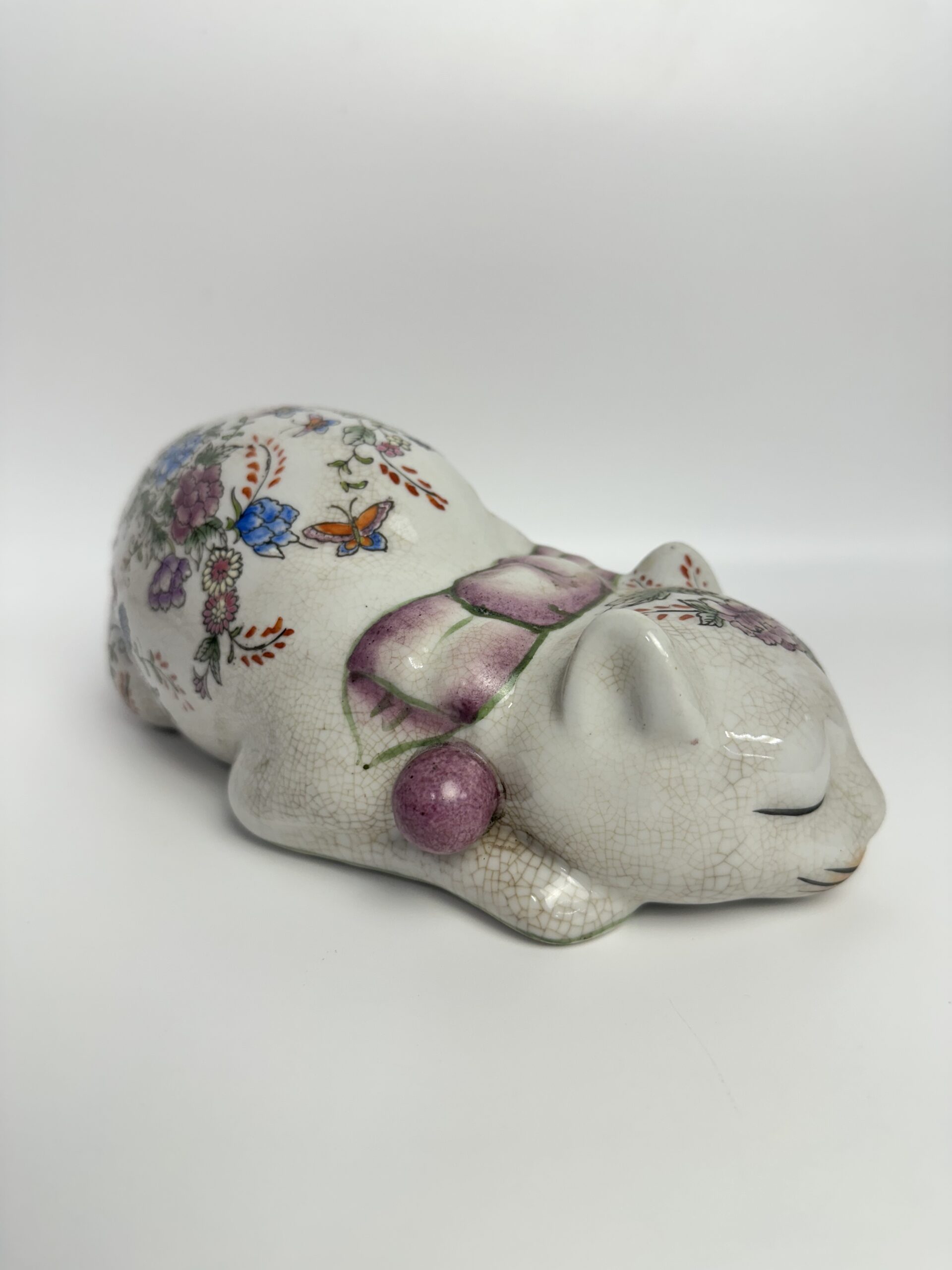 Figurine chinoise en céramique chat peint à la main – Image 5