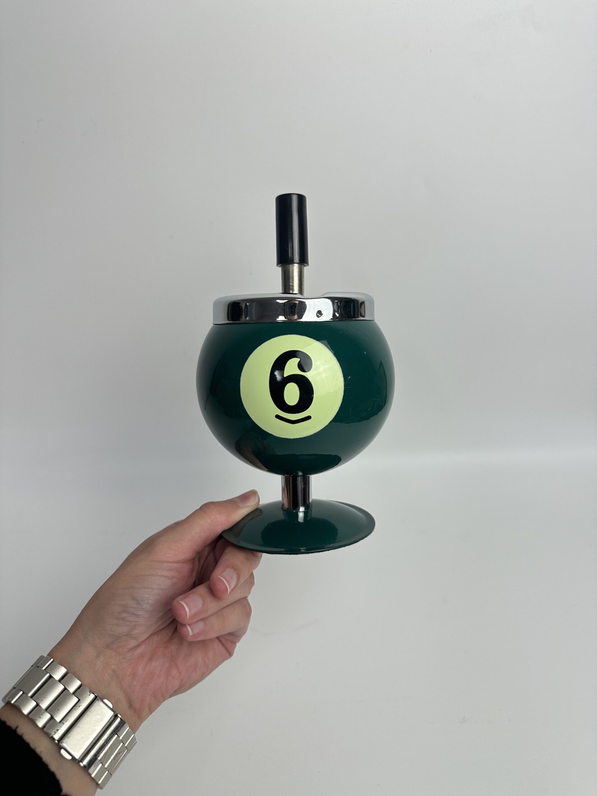 Cendrier boule de billard vintage