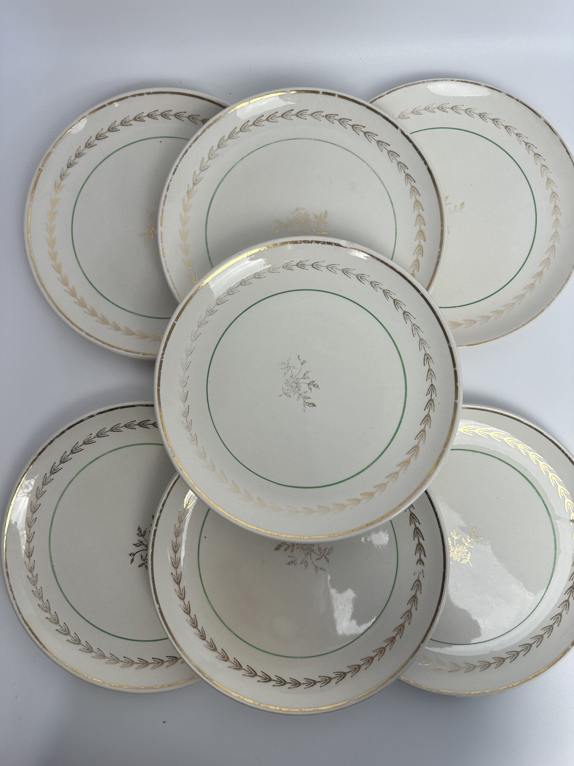 7 assiettes à dessert Gien Colmar – Image 8