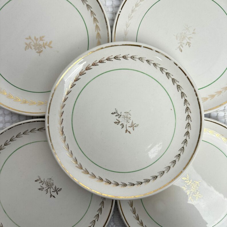 7 assiettes à dessert Gien Colmar