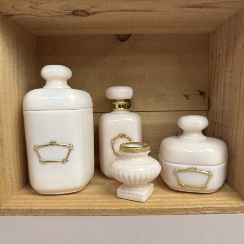 Ensemble 4 pots en opaline