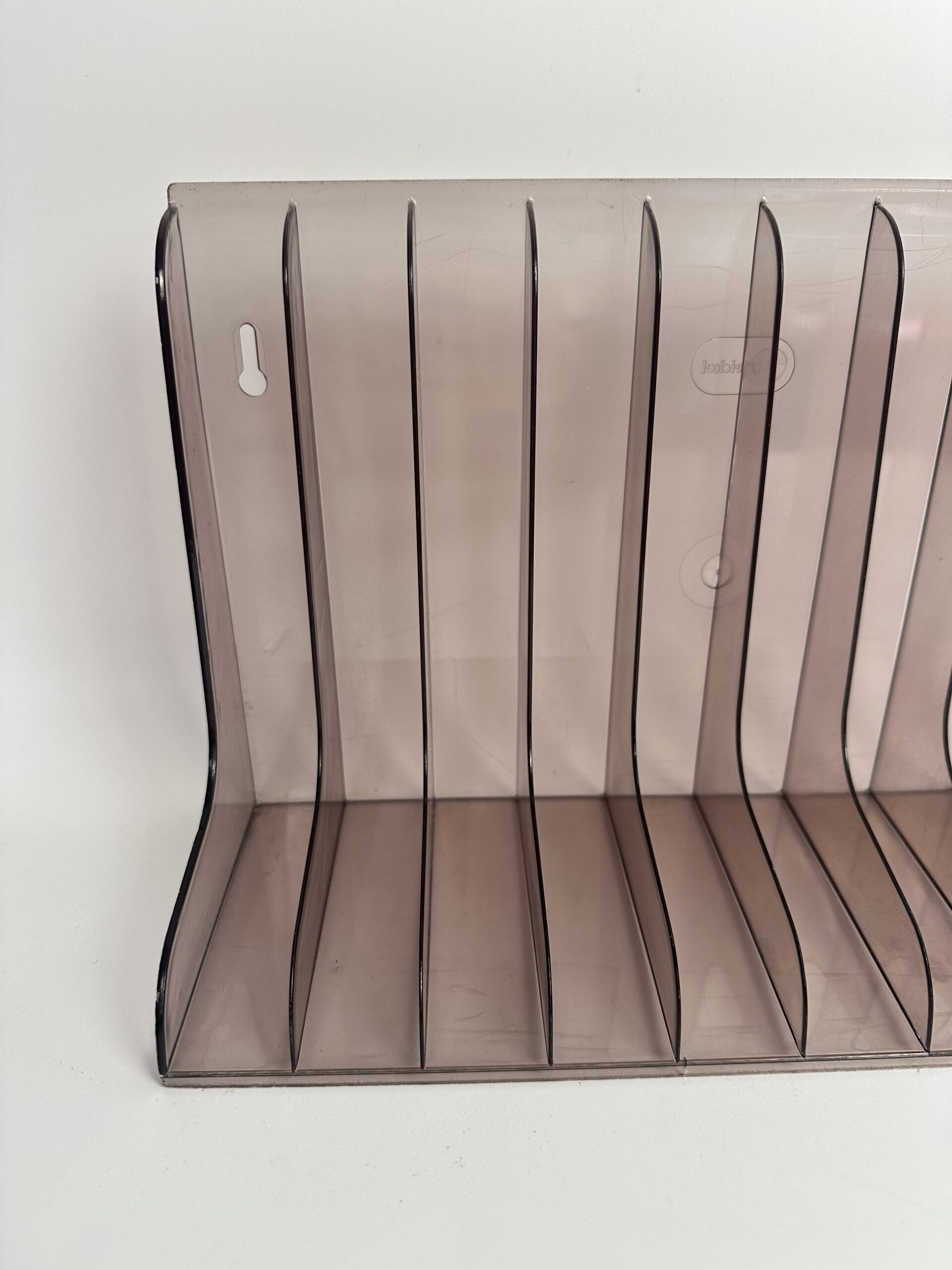 Porte-vinyles vintage Eickel plexiglas fumé – Image 3