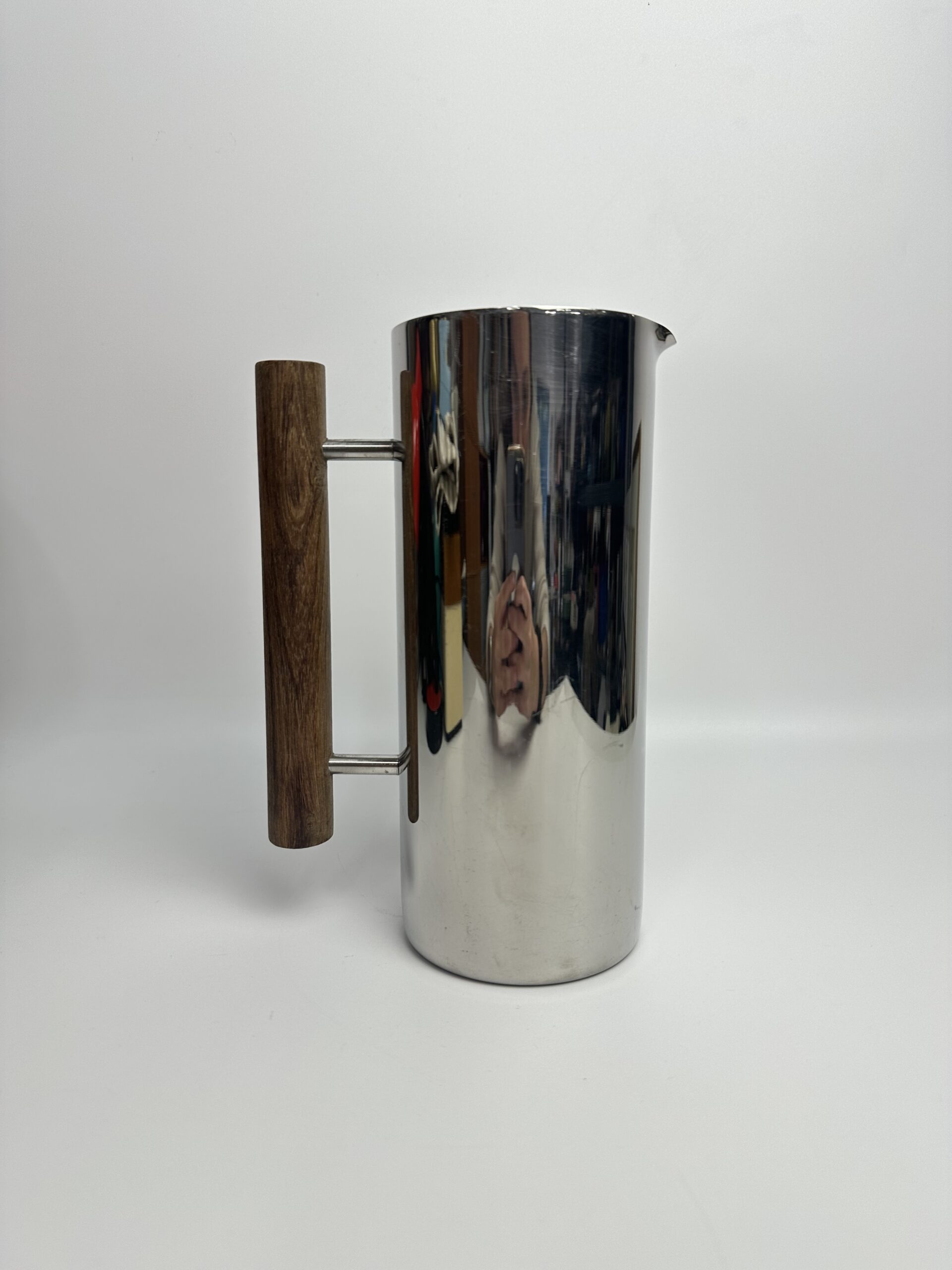 Pichet vintage Guy Degrenne inox et bois - Image 2