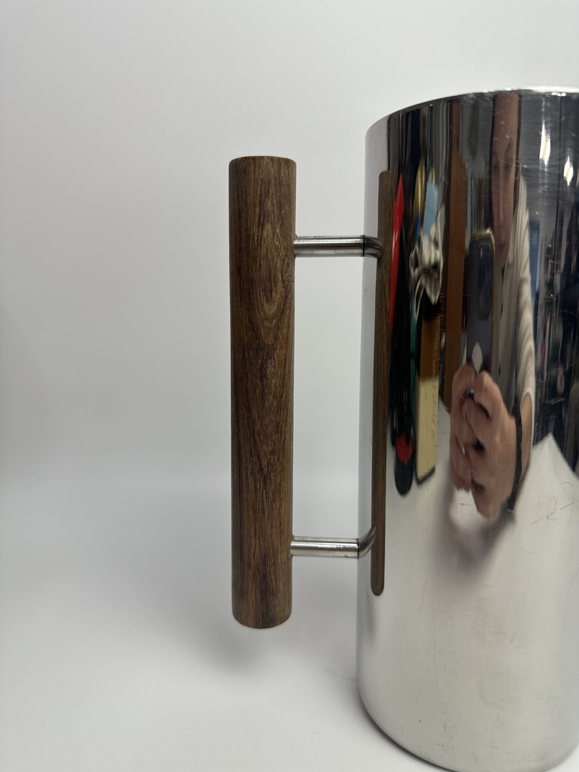 Pichet vintage Guy Degrenne inox et bois - Image 3