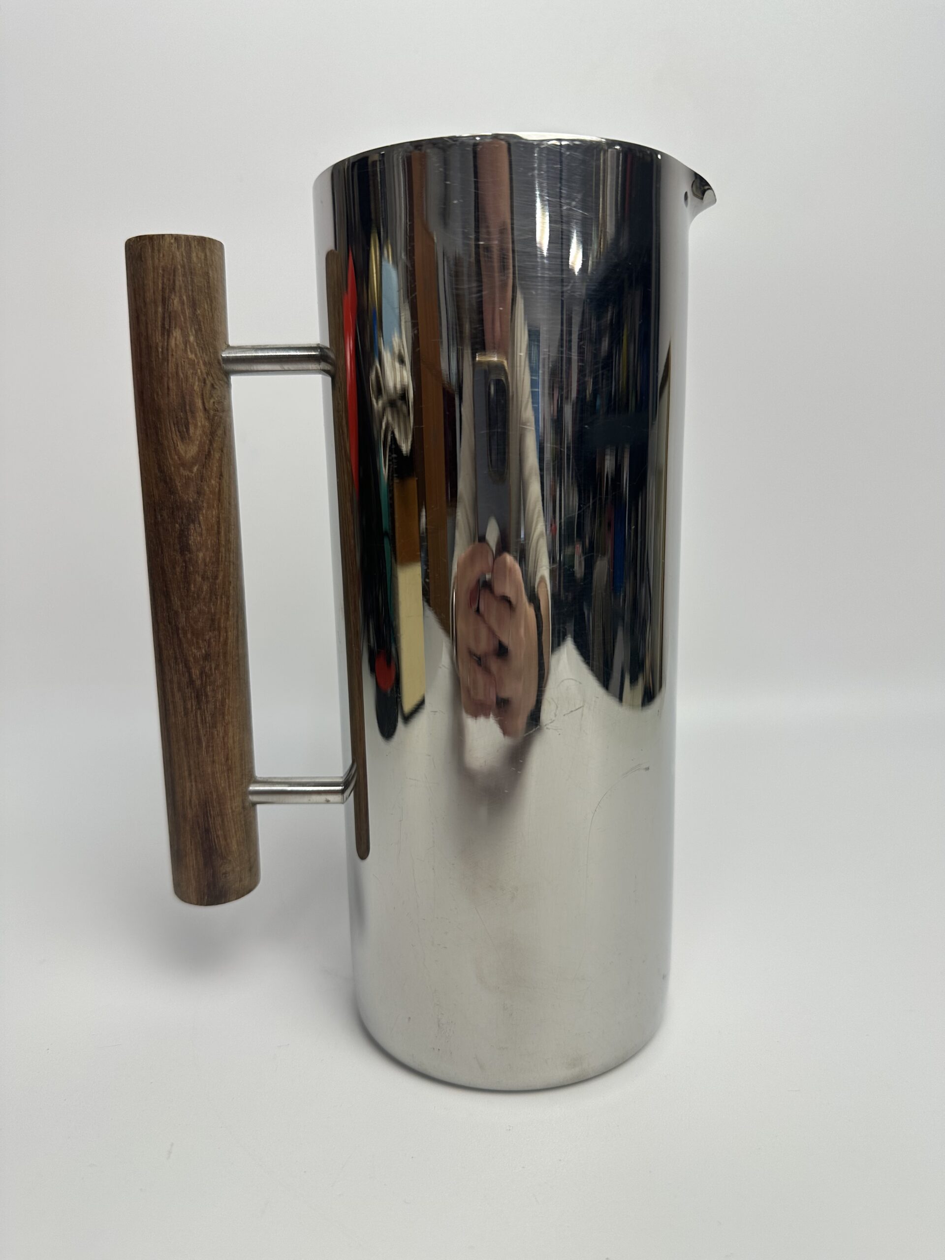 Pichet vintage Guy Degrenne inox et bois - Image 4