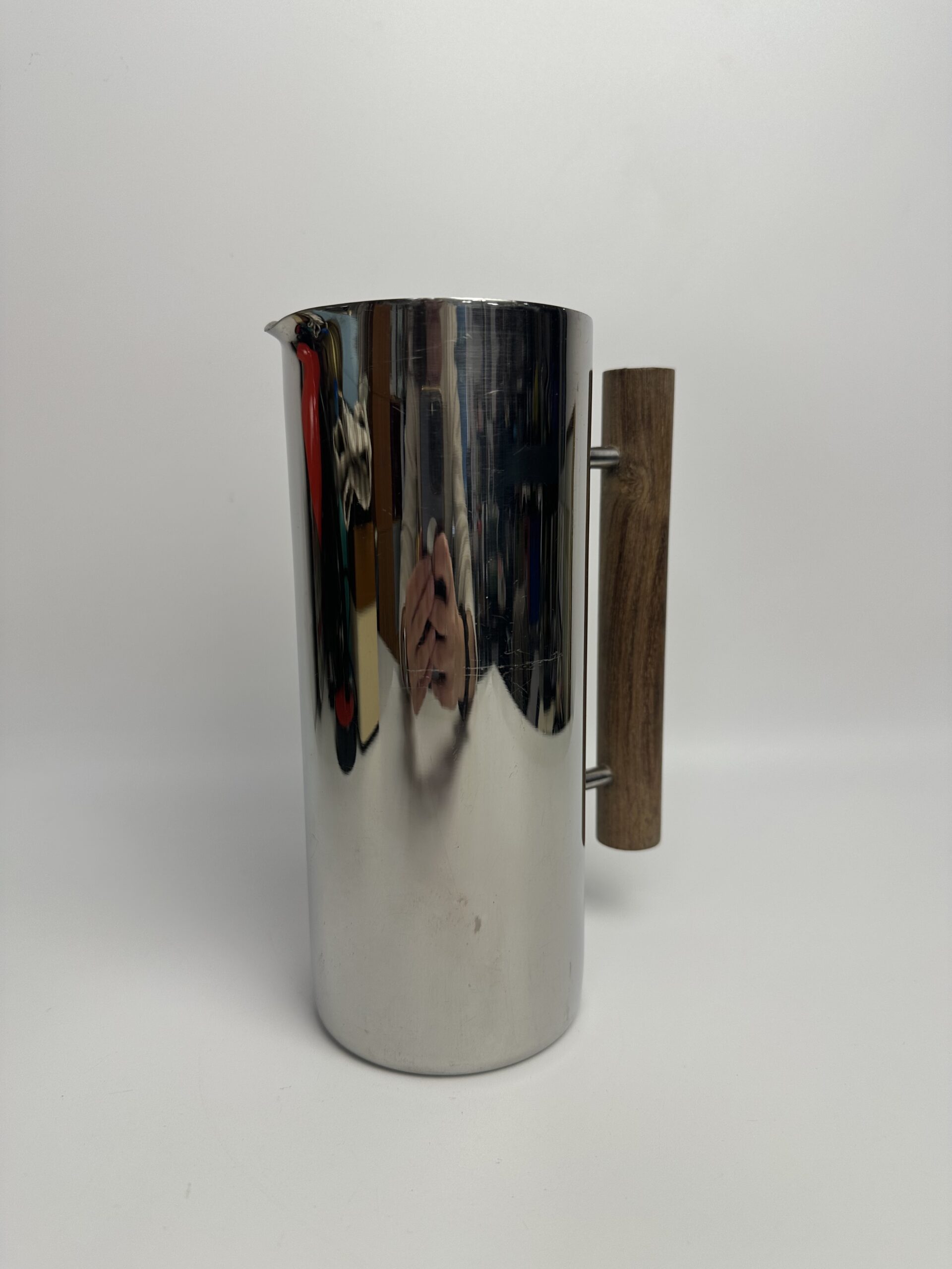 Pichet vintage Guy Degrenne inox et bois - Image 5