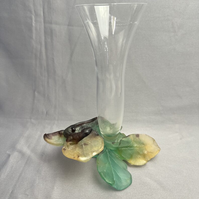 Vase soliflore Daum en cristal et pâte de verre
